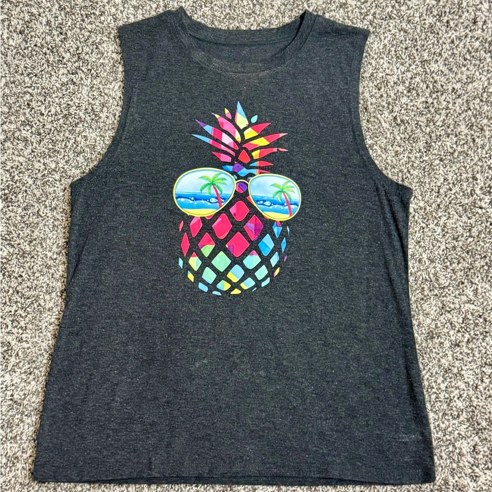 Colorful Pineapple Graphic Tank Top